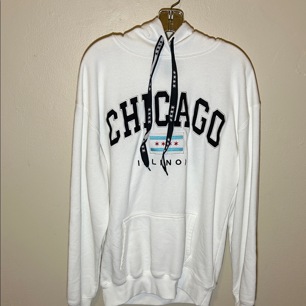 White Chicago Hoodie